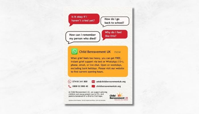 Text and WhatsApp support poster